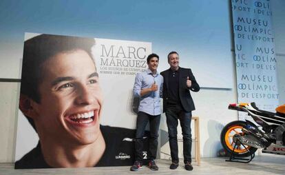 Marc Márquez y Freddie Spencer, en la presentación del libro 'Marc Márquez, los sueños se cumplen'.