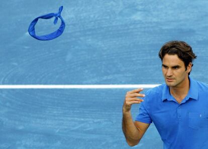 Roger Federer al finalizar su encuentro.