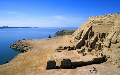 Entrada al templo de Abu Simbel, en la regi&oacute;n de Nubia, al sur de Egipto. 