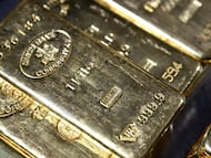 Lingotes de oro almacenados en una cámara acorazada en Múnich, Alemania, el 28 de enero de 2026, el día que el metal alcanzó sus máximos históricos, por encima de los 5.400 dólares.