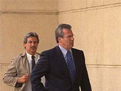 Baltasar Garzón, entrando en la Audiencia Nacional.