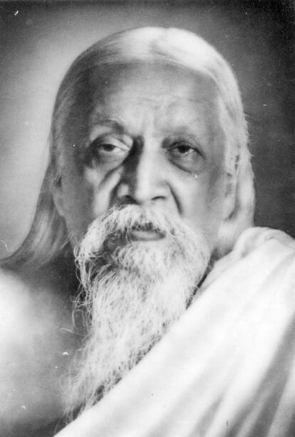 Retrato de Sri Aurobindo. 