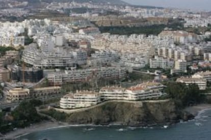 Vista aérea del litoral de Benalmádena (Málaga)