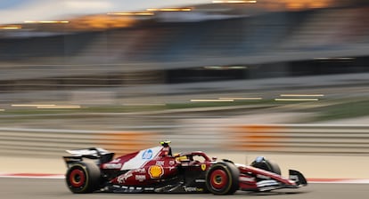 Lewis Hamilton, de Ferrari, en acción durante esta pretemporada. 