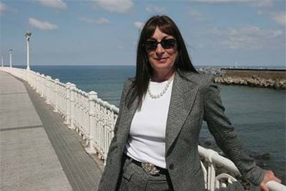 Anjelica Huston, ayer en San Sebastián.