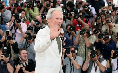 El actor y director Clint Eastwood en el Festival de Cannes en 2008.