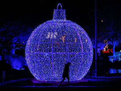 Ambiente en el Parque de Navidad de Torrejón de Ardoz.