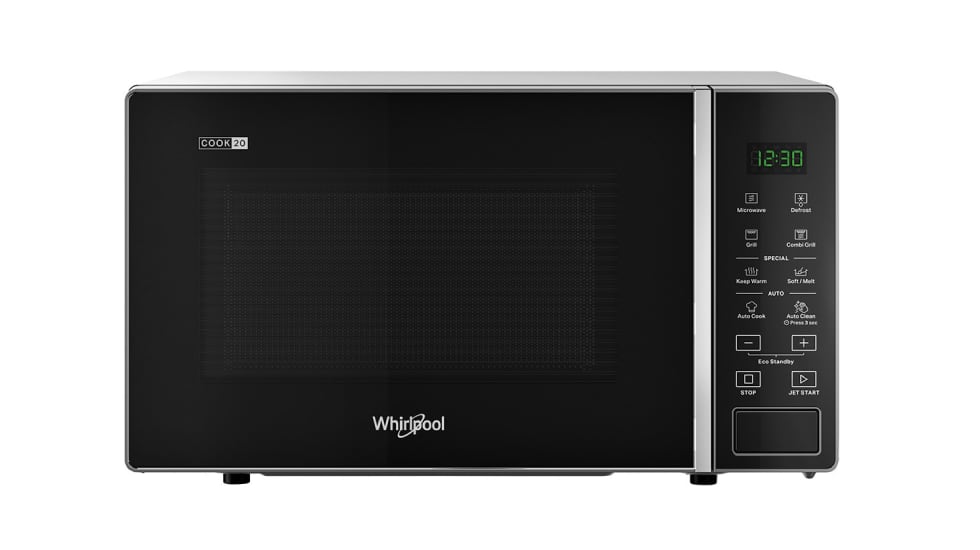 Microondas con grill de la marca Whirlpool.