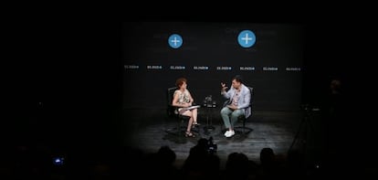 Rosa Rivas y Ramón Freixa conversa en el encuentro.