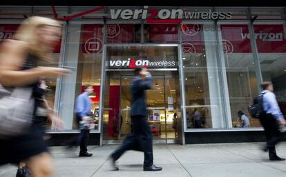 Imagen de una tienda de Verizon en Nueva York.