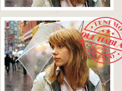 Scarlett Johansson y su paraguas en 'Lost in Translation'.