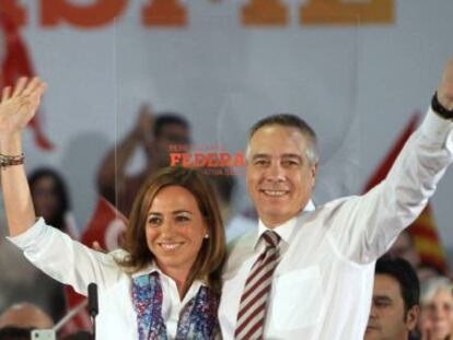 Chacón y Navarro, en un acto, el pasado noviembre, en Hospitalet de Llobregat.
