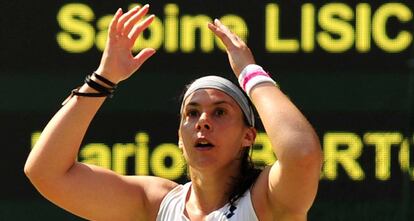 Bartoli, durante la final de Wimbledon en 2013.