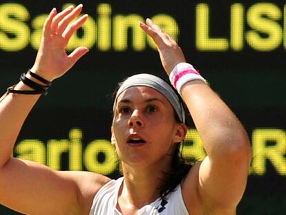 Bartoli, durante la final de Wimbledon en 2013.