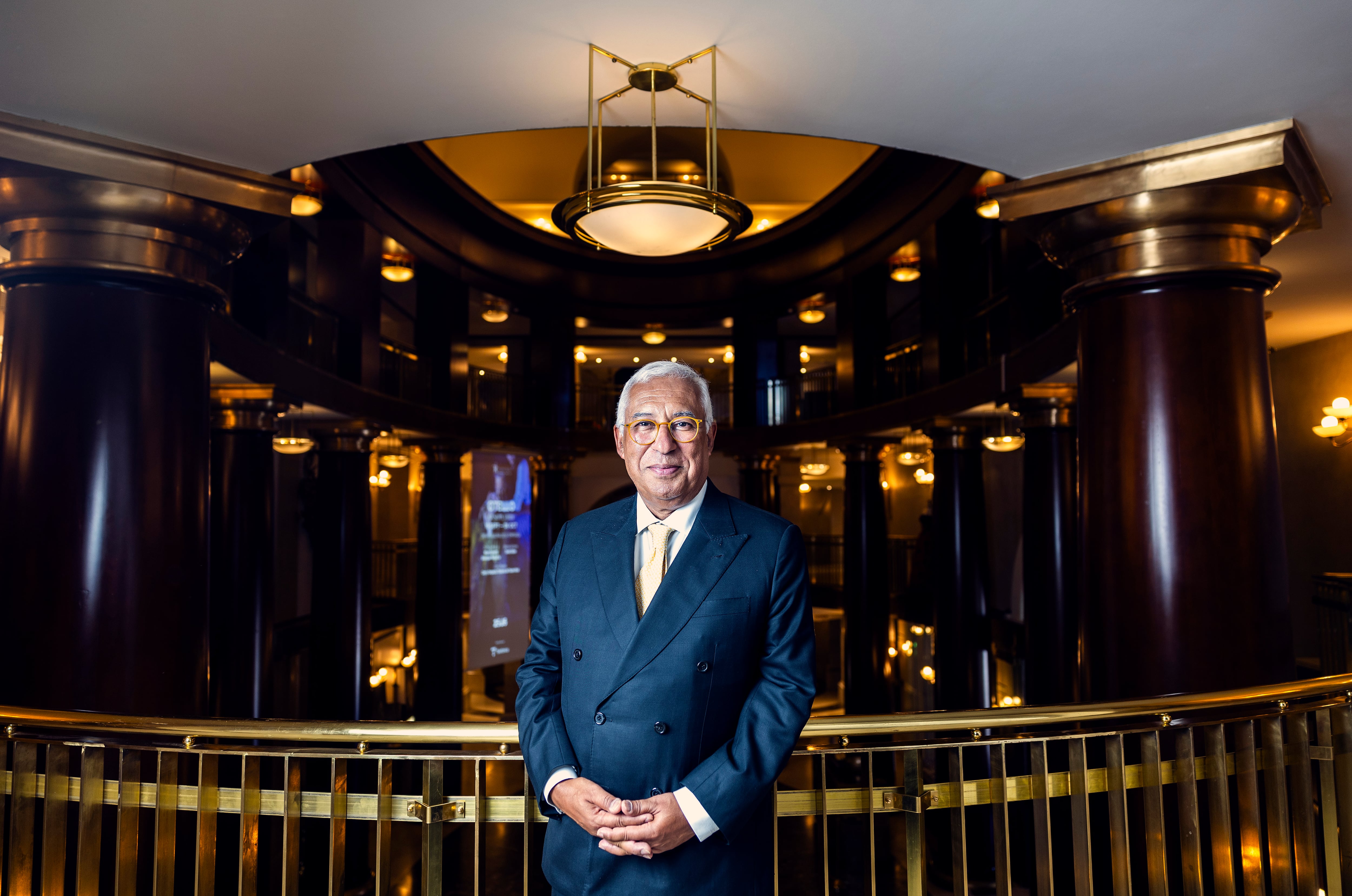 António Costa, presidente del Consejo Europeo, este lunes en el Teatro Real de Madrid. 