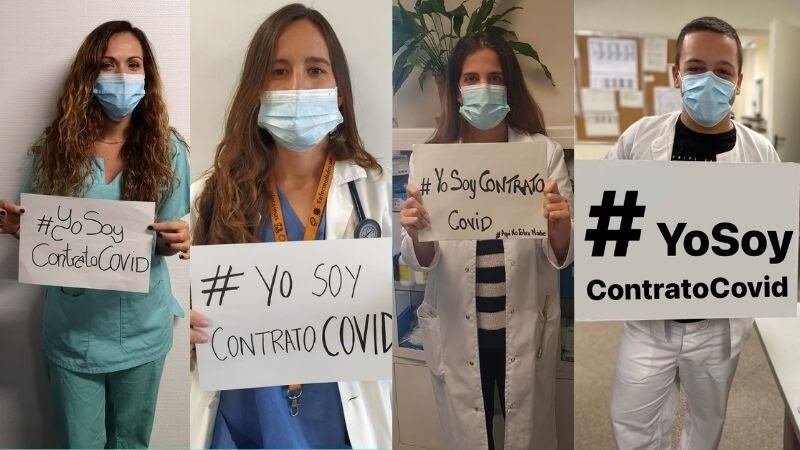 Una imagen de la campaña #Yosoycontratocovid, impulsada por profesionales sanitarios de la Comunidad de Madrid. 
