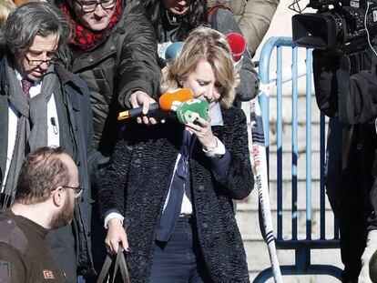 Esperanza Aguirre, a la salida de la Audiencia Provincial de Madrid, la pasada semana.