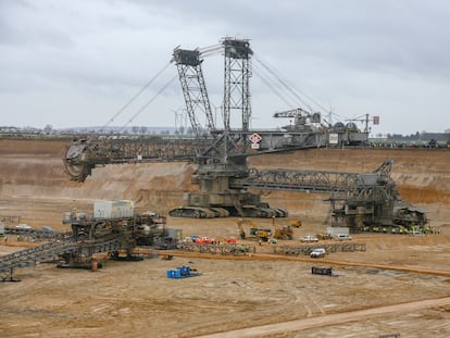 La mina a cielo abierto de Lützerath (Alemania) donde la empresa minera RWE extrae lignito para producir energía eléctrica, el 14 de enero.