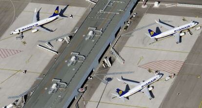 Aviones de Ryanair en el aeropuerto de Marseille-Provence, su 'hub' en Francia.