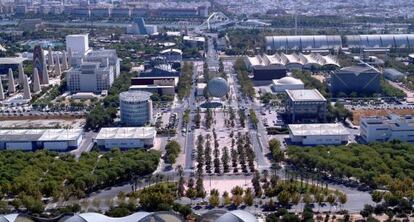 Vista aérea del parque científico Cartuja 93, en Sevilla.