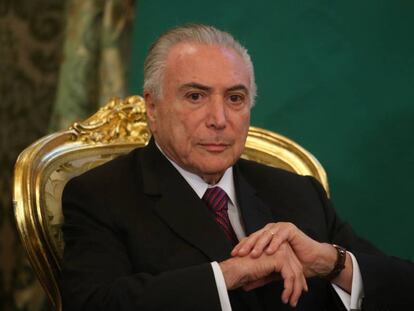 O presidente MIchel Temer na Russia na semana passada