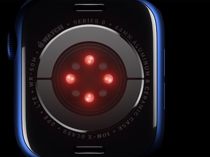 Detalle de la nueva Apple Watch Series 6.