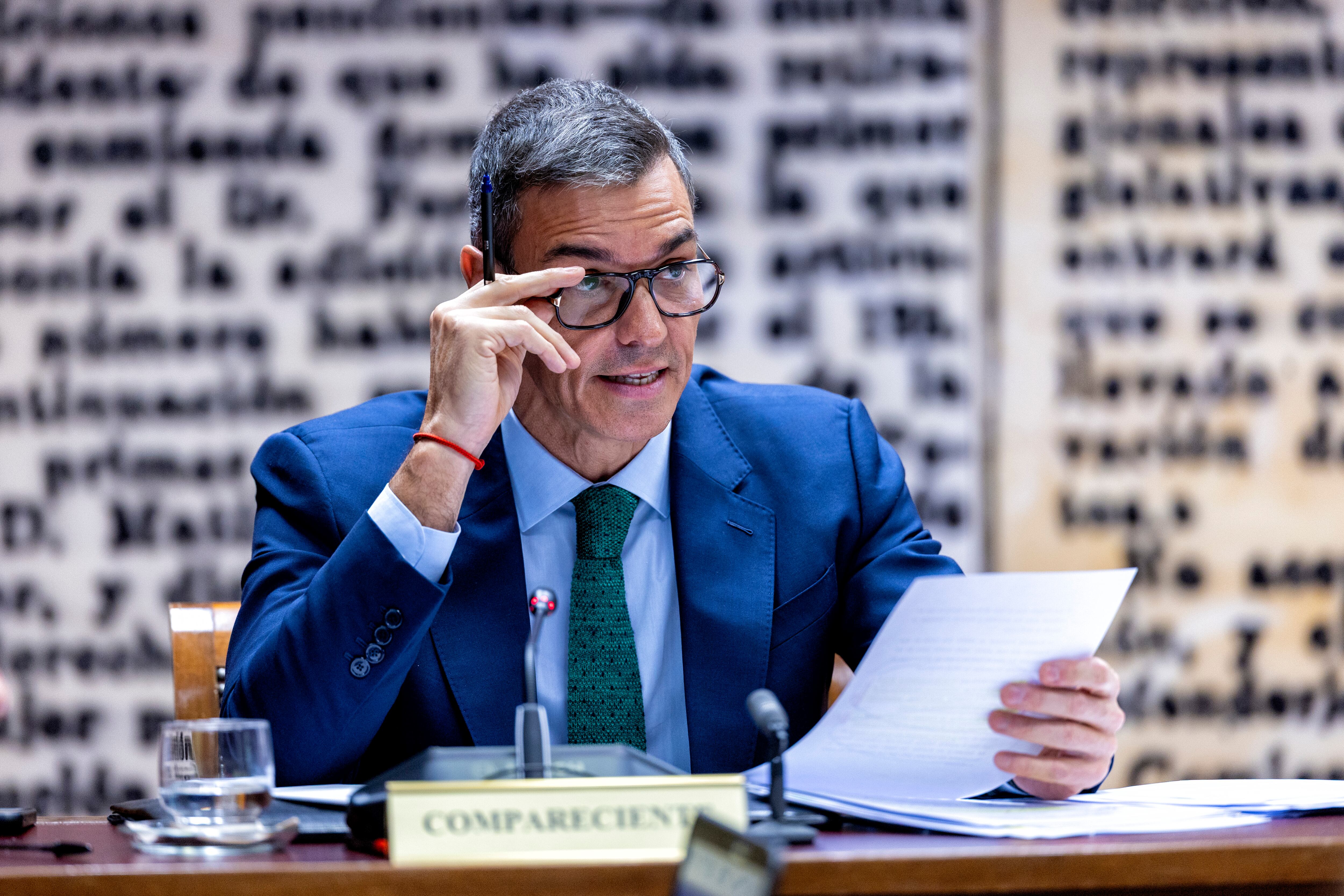 Pedro Sánchez, este jueves en la comisión de investigación del Senado.