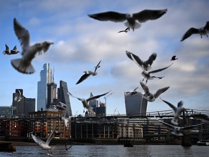 Vista del distrito financiero de Londres.