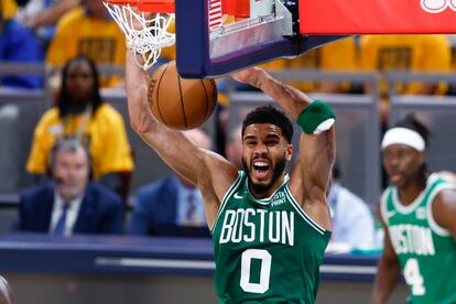 Jayson Tatum, durante uno de los partidos de las finales de la Conferencia Este de la NBA.