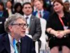 SHANGHAI, CHINA - NOVEMBER 05: Microsoft founder Bill Gates attends a forum at the first China International Import Expo (CIIE) at the National Exhibition and Convention Centre on November 5, 2018 in Shanghai, China. The first China International Import Expo will be held on November 5-10 in Shanghai. (Photo by Lintao Zhang/Getty Images)