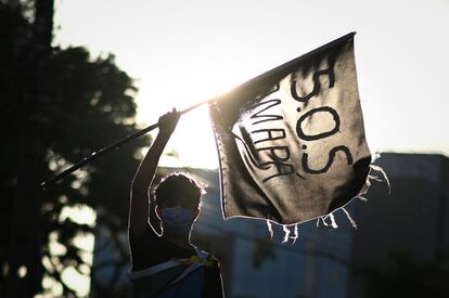 Protesto no dia 13 de novembro, em Macapá, contra o apagão de energia no Amapá.