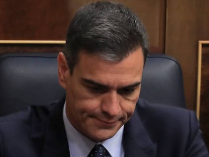 El presidente del Gobierno, Pedro Sánchez, el martes en el Congreso.