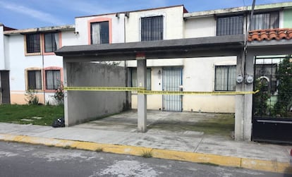 La casa del supuesto asesino en Toluca.