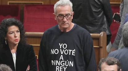 El diputado Diego Cañamero, en una sesión del Congreso hace un año.