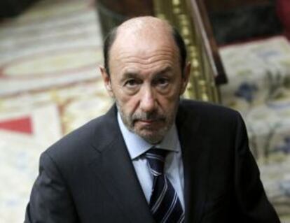 Rubalcaba, esta semana en el Congreso.