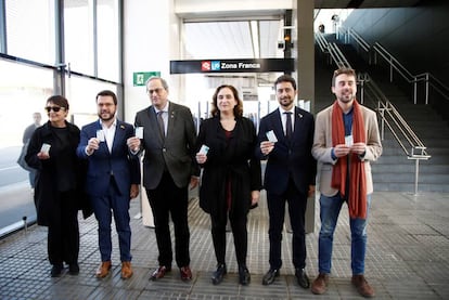 Inauguración de la estación de la Zona Franca de la L10 sur del metro.