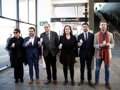 Inauguració de l'estació de la Zona Franca de la L10 sud del metro.