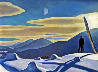 <i>El trampero</i> (1921), óleo sobre lienzo de Rockwell Kent (1882-1971).