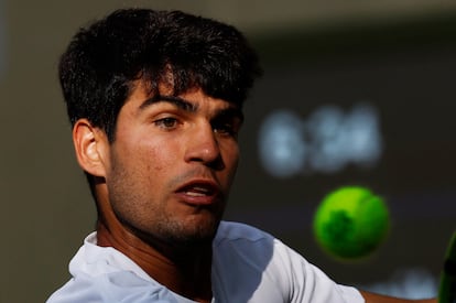 Alcaraz, durante la final.