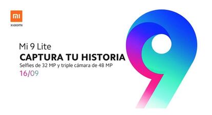 Anuncio de lanzamiento en España del Xiaomi Mi 9 Lite.