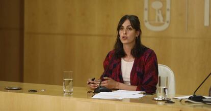 La portavoz Rita Maestre en el Ayuntamiento de Madrid. 