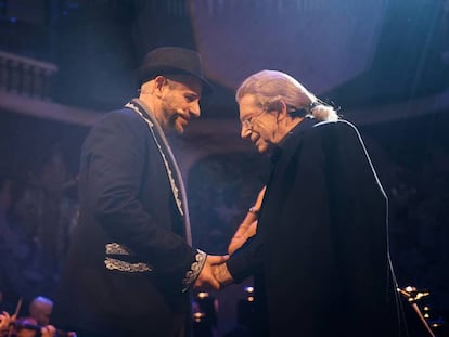 Roger Pera (izquierda) y Joan Pera, en el Palau de la Música.  