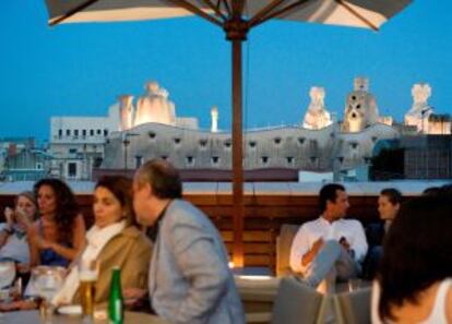 La terrassa de l'Hotel Omm.