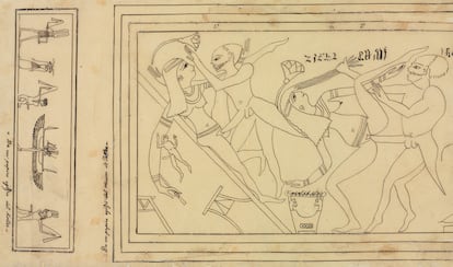 En el papiro erótico de Turín, cuyos calcos se conservan en la Biblioteca Nacional de España, se reflejan distintas prácticas sexuales.