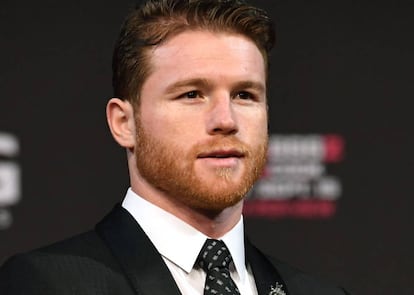 Saúl 'Canelo' Álvarez durante una rueda de prensa en el hotel MGM de Las Vegas el pasado septiembre.