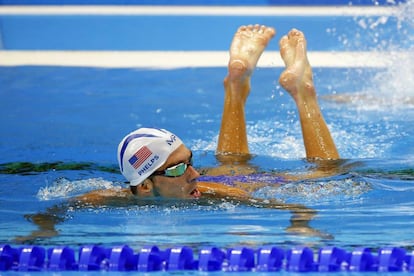 Michael Phelps en en Estadio Acuático Olímpico durante una sesión de entrenamientos previa a los Juegos Olímpicos de Río de Janeiro 2016 (Brasil).