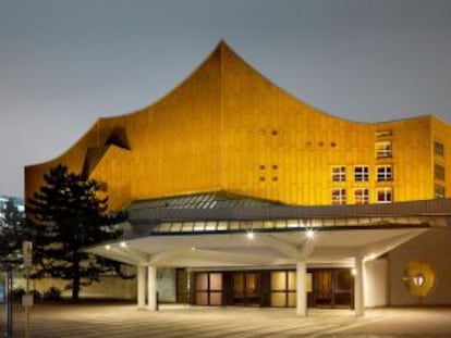Edificio de la nueva Philharmonie que diseñó Hans Scharoun, inaugurada en 1963.