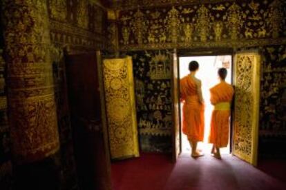 El templo dorado de Wat Xieng Thong en Luang Prabang, Laos.