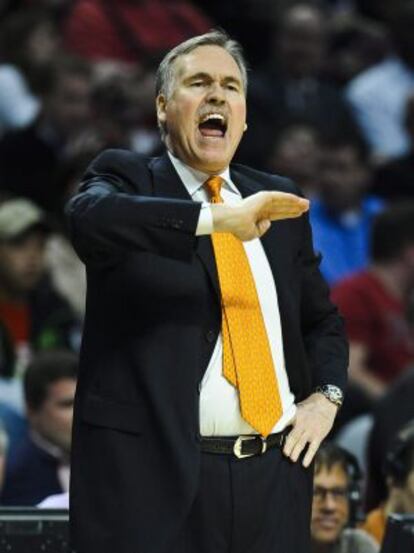 D'Antoni, el lunes en el partido de su equipo contra los Bulls de Chicago.