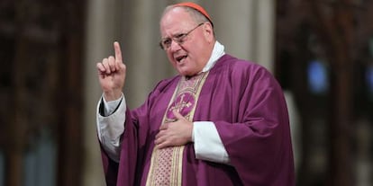 El arzobispo de Nueva York, Timothy Dolan, el pasado 13 de febrero. 